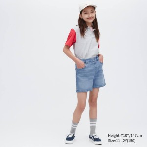 Short Uniqlo Denim Niños Azules | 6397URQGT