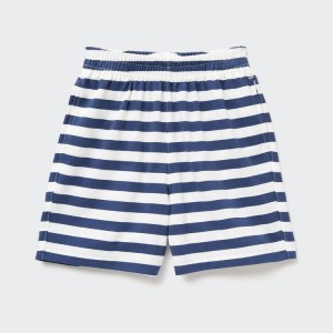 Short Uniqlo Dry A Rayas Easy Bebe Azules | 3619GUVRY