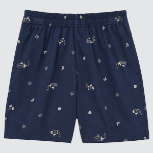 Short Uniqlo Dry Printed Bebe Azul Marino | 5132FQWEP