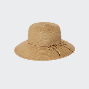 Sombreros Uniqlo Braided Mujer Marrones | 2973OGKNE