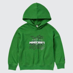 Sudadera con Capucha Uniqlo Minecraft Ut Estampadas Sweat Niños Verde | 1086RZYHV