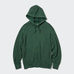 Sudadera con Capucha Uniqlo Sweat Pullover Hombre Verde Oscuro | 6914VZHKD