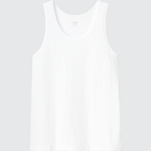 Tops Uniqlo Airism Algodon Hombre Blancas | 3786JRFIC