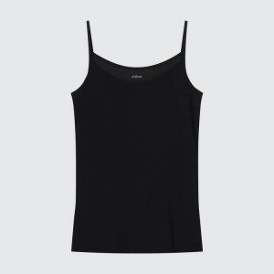 Tops Uniqlo Airism Camisole Mujer Negras | 8239HRVYN