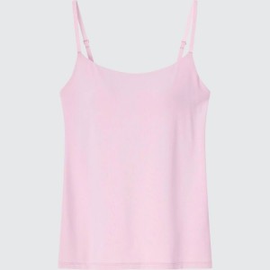 Tops Uniqlo Airism Camisole Mujer Rosas | 0439IKXSQ