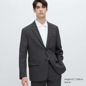 Trajes Uniqlo Airsense Ultra Light Lana-like Hombre Gris Oscuro | 2019YQDPB