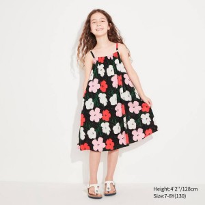 Vestido Uniqlo Andy Warhol Flowers Colección Ut Camisole Niños Rosas | 9075WEQUJ