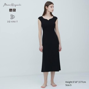 Vestido Uniqlo Mame Kurogouchi 3d Knit Seamless Mujer Negras | 7480RJVHO