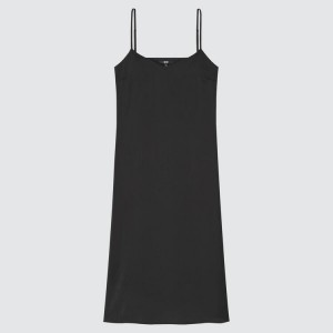 Vestido Uniqlo Satin Camisole Mujer Negras | 2786RJPMC