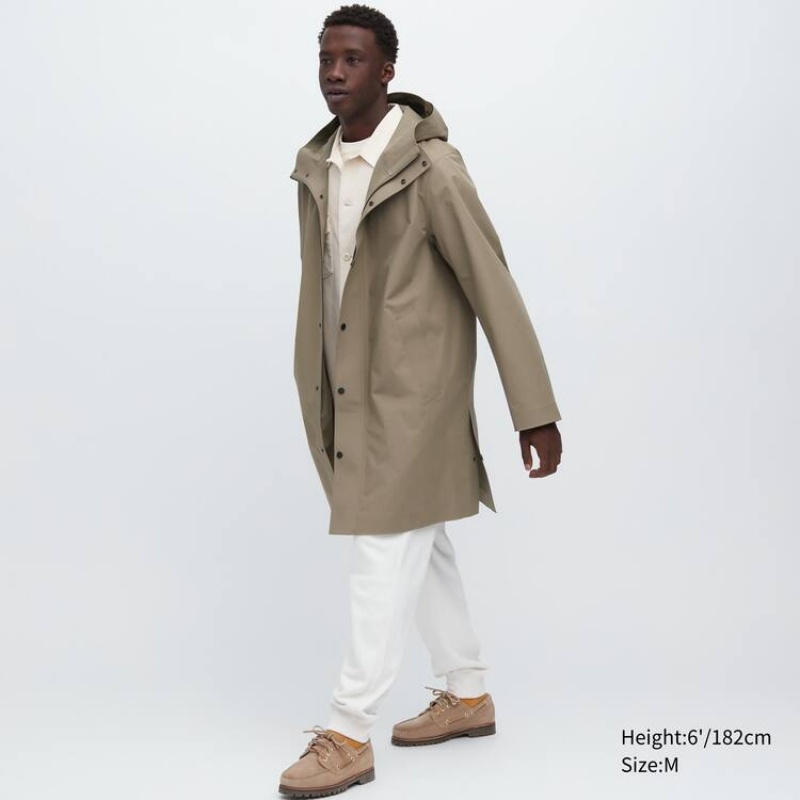 Abrigos Uniqlo Blocktech Hombre Beige | 9412PMWFU