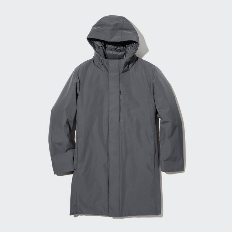 Abrigos Uniqlo Híbrido Down Hombre Gris | 6359JHXAC