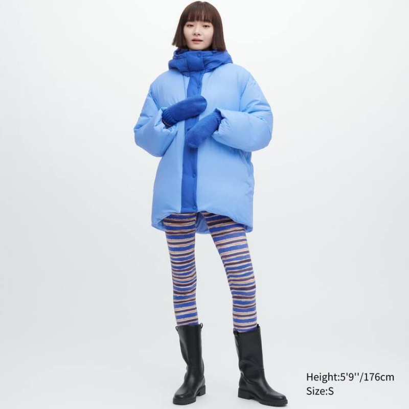 Abrigos Uniqlo Marni Down Oversized Mujer Azules | 9721NGWPS