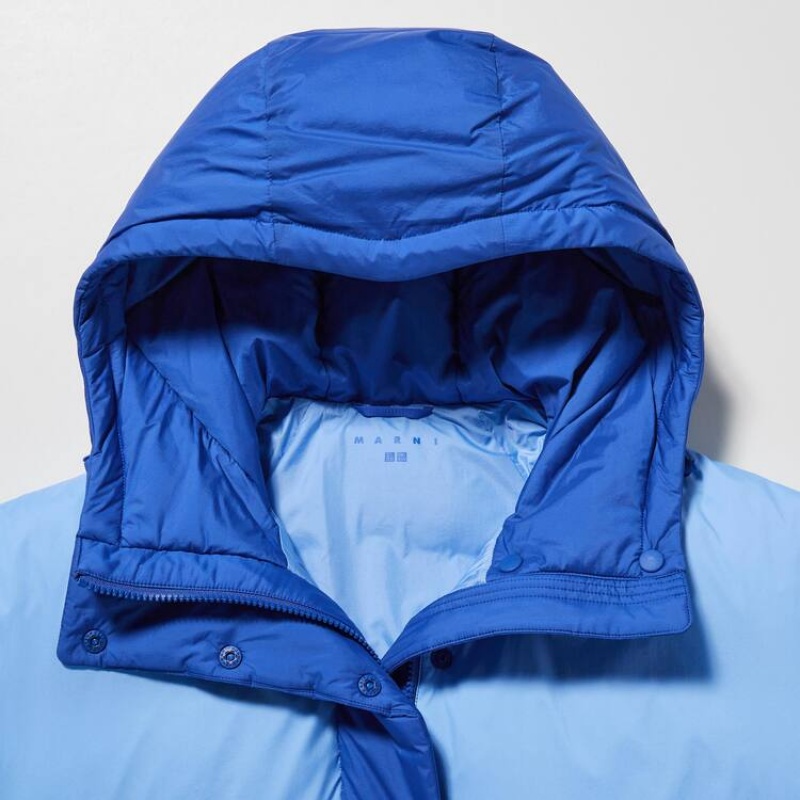 Abrigos Uniqlo Marni Down Oversized Mujer Azules | 9721NGWPS