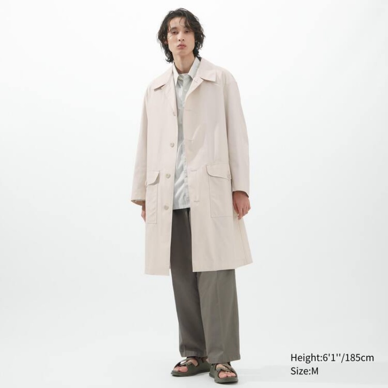 Abrigos Uniqlo U Oversized Single Breasted Hombre Blancas | 9138PNTVQ