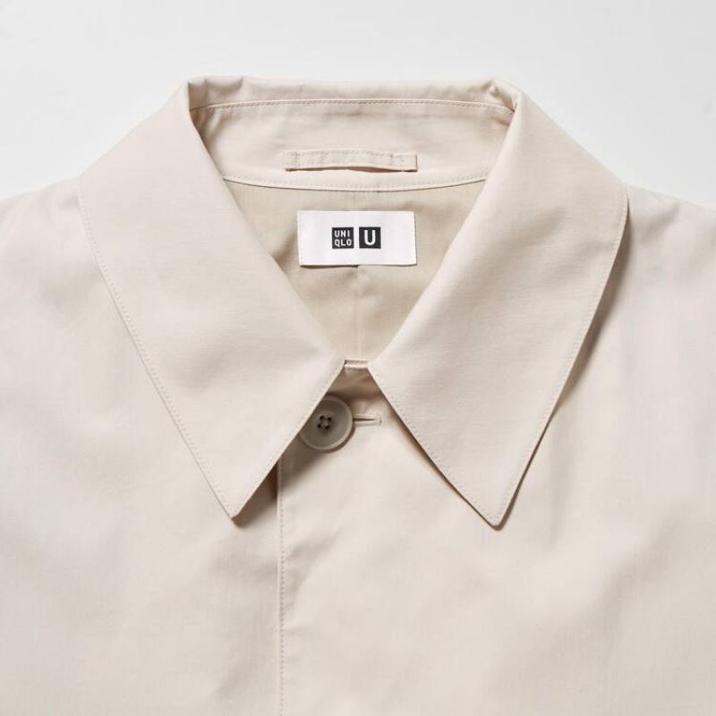 Abrigos Uniqlo U Oversized Single Breasted Hombre Blancas | 9138PNTVQ