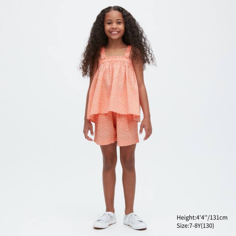 Blusa Uniqlo Gathered Camisole Niños Naranjas Claro | 2105TXCPU