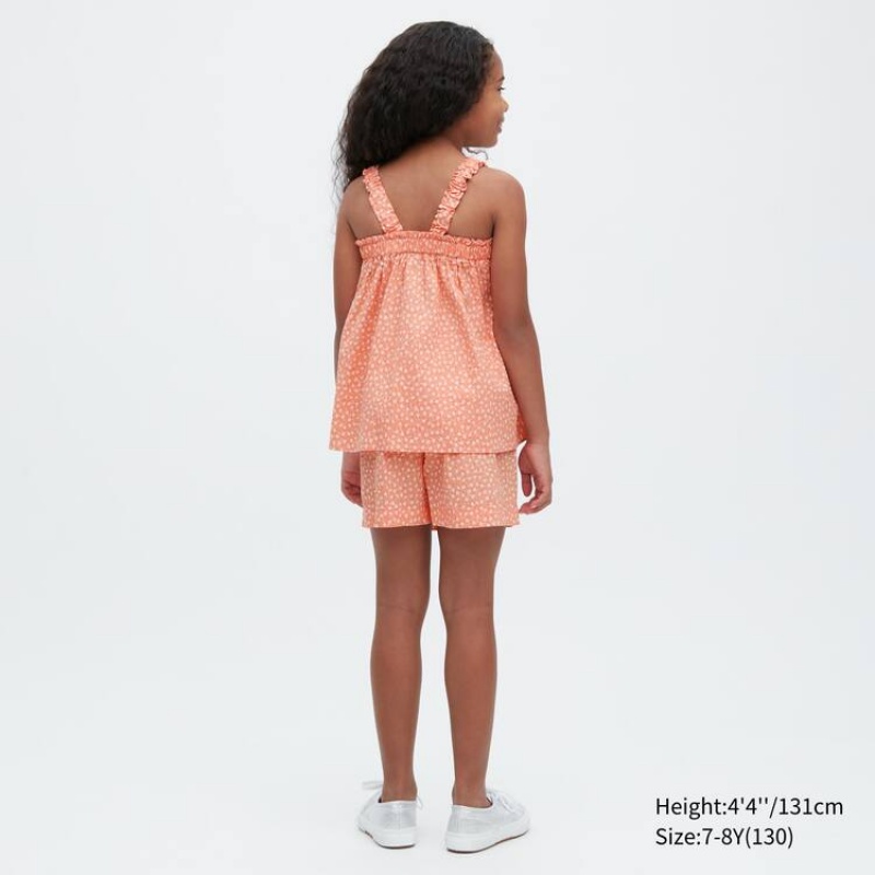 Blusa Uniqlo Gathered Camisole Niños Naranjas Claro | 2105TXCPU