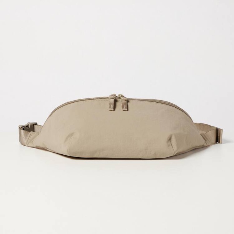 Bolsas Uniqlo Nylon Crossbody Mujer Beige | 4807ROUXK