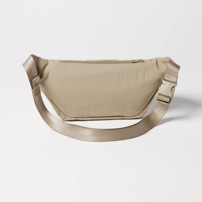 Bolsas Uniqlo Nylon Crossbody Mujer Beige | 4807ROUXK