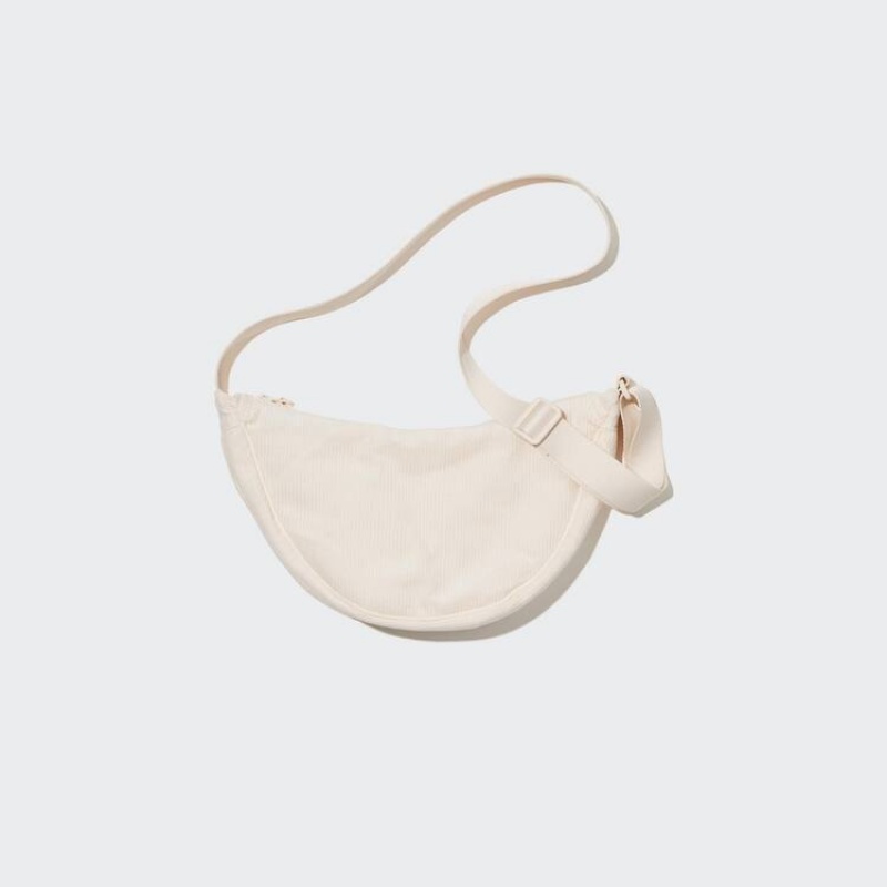 Bolsas Uniqlo Round Mini Shoulder (Corduroy) Mujer Blancas | 0865QHESO