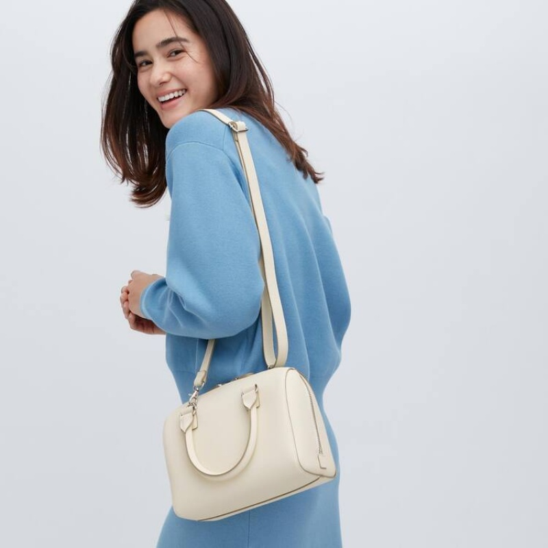 Bolsas Uniqlo Two-way Boston Mujer Blancas | 3275ZACNY