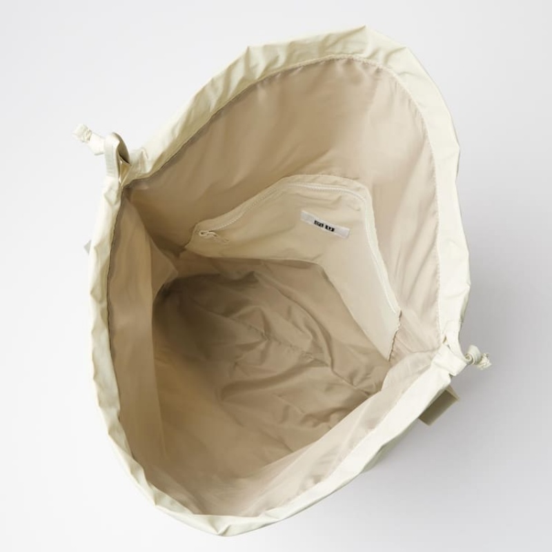 Bolsas Uniqlo U Drawstring Shoulder Hombre Beige | 9285KUOVZ