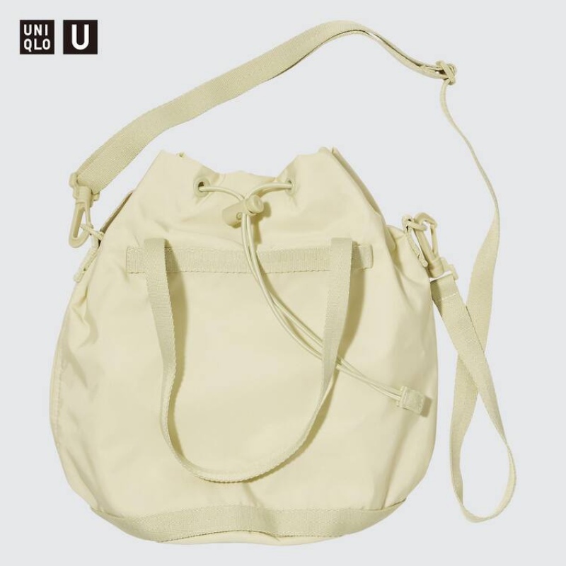 Bolsas Uniqlo U Medium Bucket Mujer Beige | 8216VEOKU