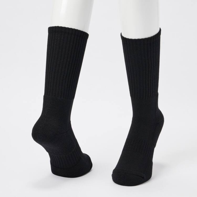 Calcetines Uniqlo Pile Hombre Negras | 4306AYJQM