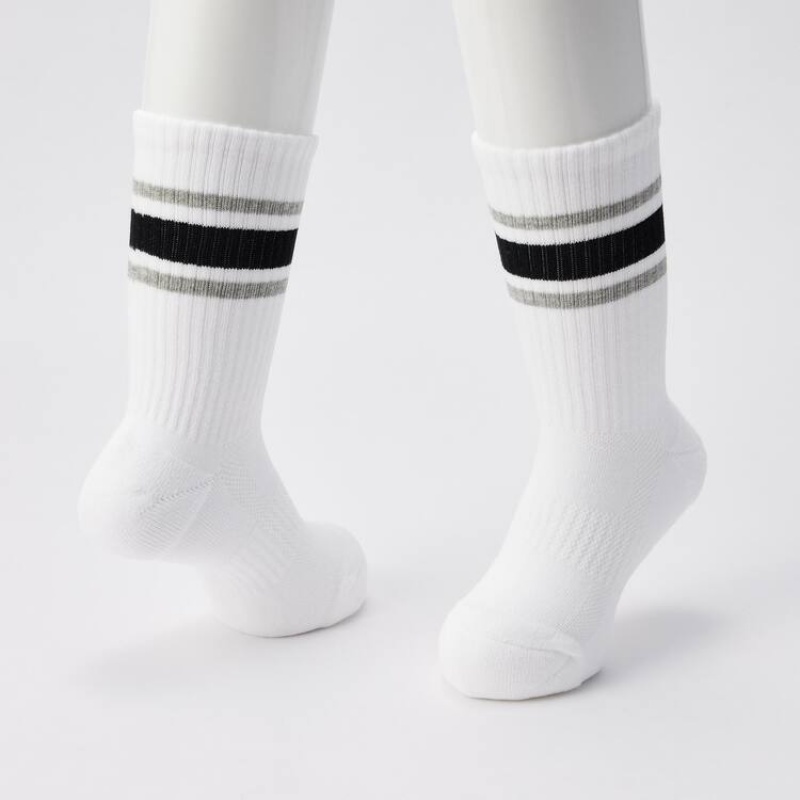 Calcetines Uniqlo Regular (Three Pairs) Niños Blancas Gris Negras | 6245CHEOK