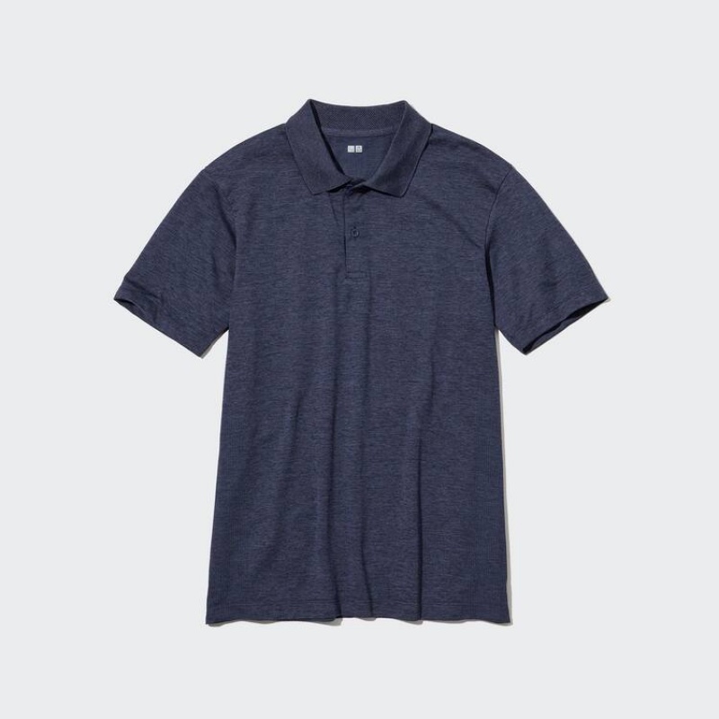 Camisa Polo Uniqlo Dry-ex Hombre Azul Marino | 2751HIXDF