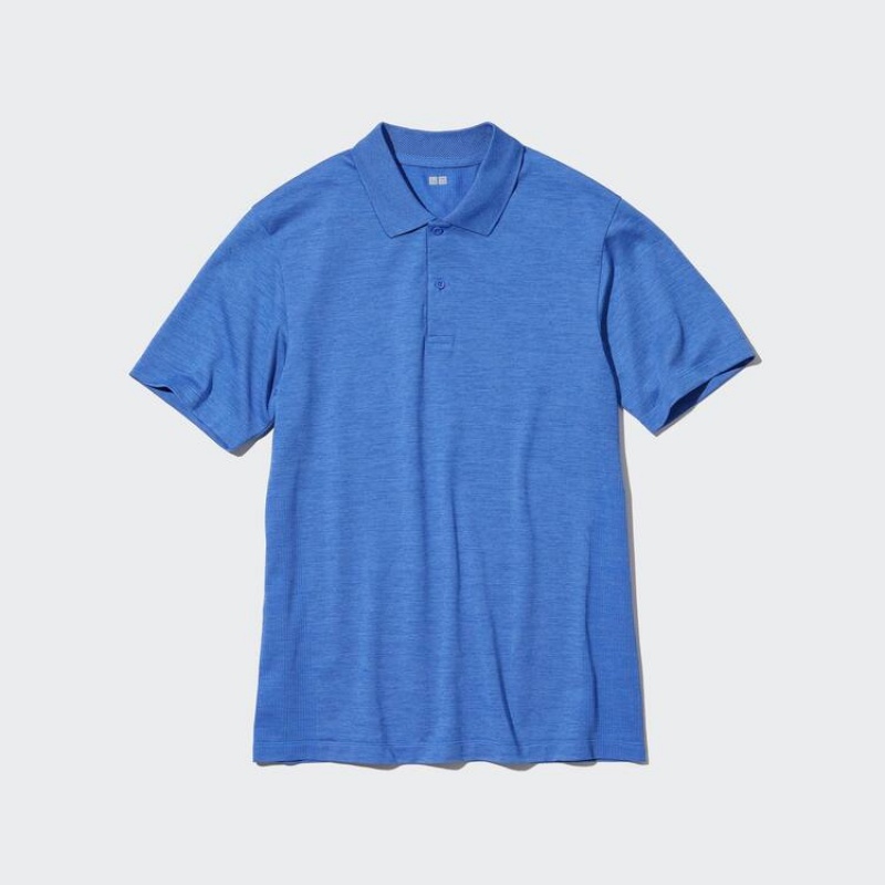 Camisa Polo Uniqlo Dry-ex Hombre Azules | 4697WACFJ