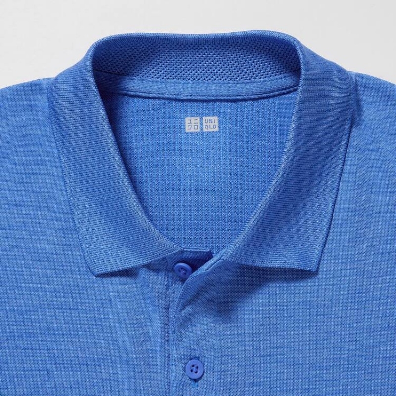 Camisa Polo Uniqlo Dry-ex Hombre Azules | 4697WACFJ