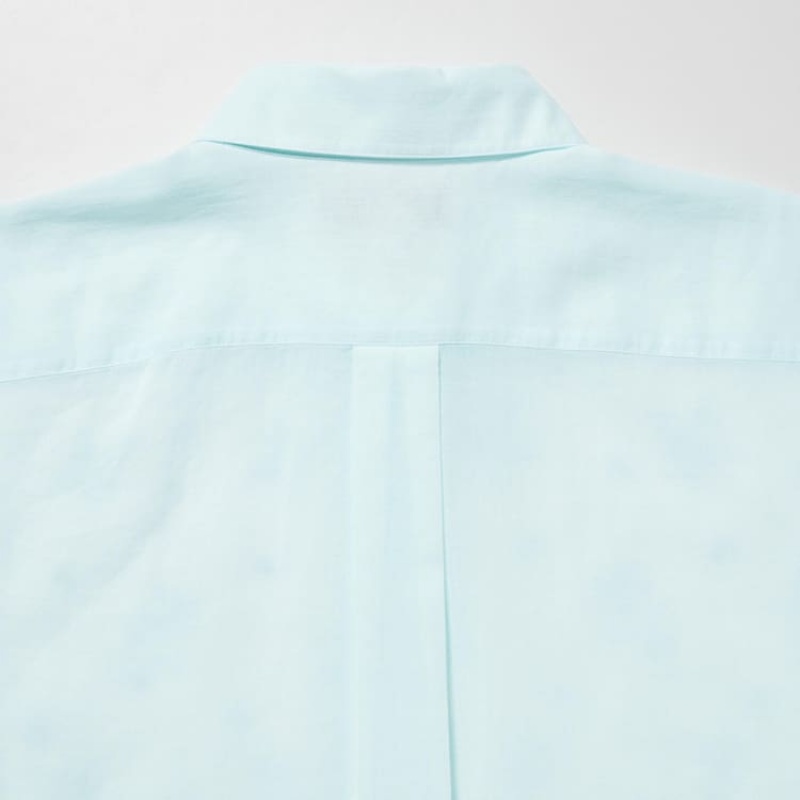 Camisas Uniqlo Ines De La Fressange Sheer Embroidered Long Sleeved Mujer Azules | 8306DNAFQ