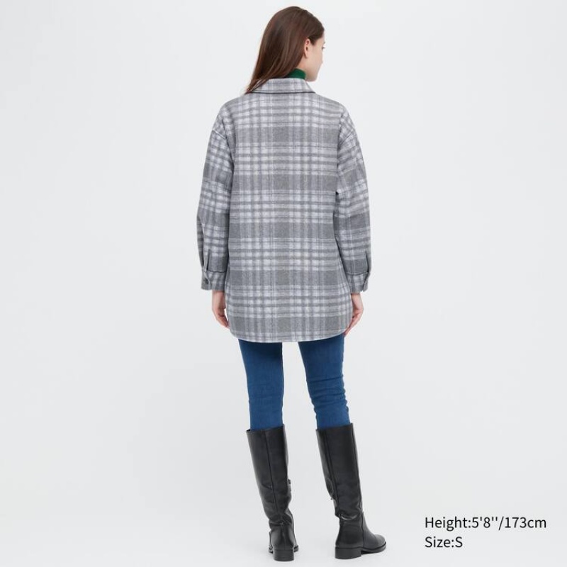 Camisas Uniqlo Shirt Mujer Gris | 7915SVXTF