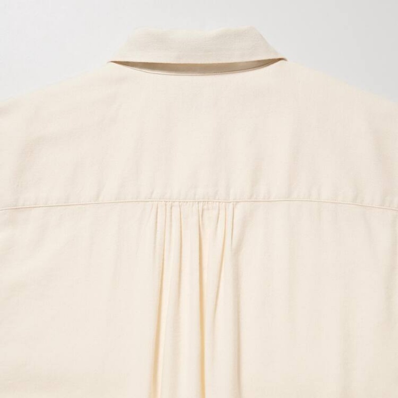 Camisas Uniqlo Soft Brushed Long Sleeved Mujer Blancas | 1865EPSAG