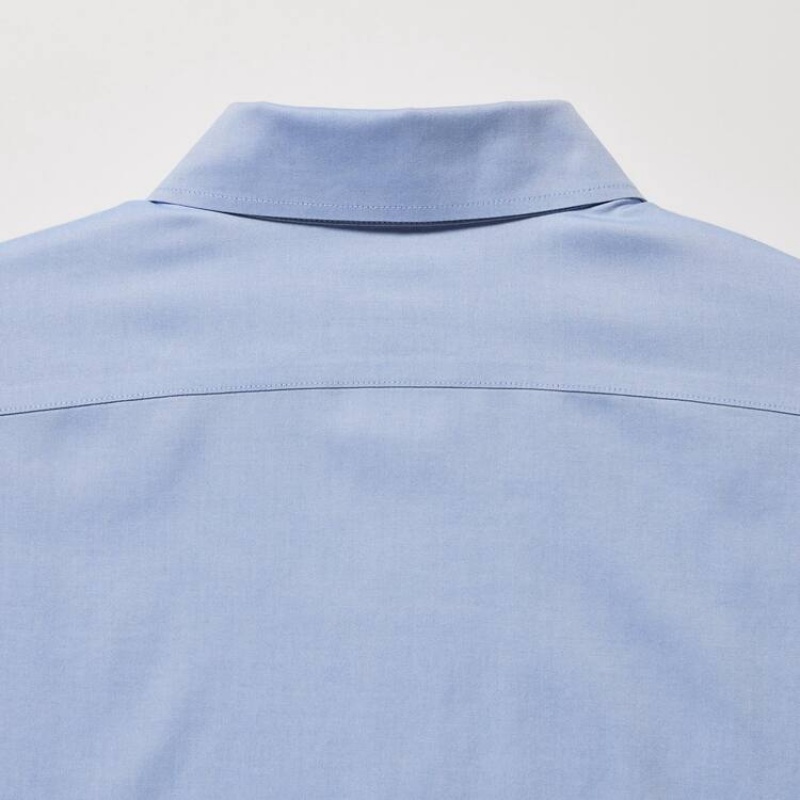 Camisas Uniqlo Super Non-iron Slim Fit (2020 Season) Hombre Azules Claro | 7890MTWJE