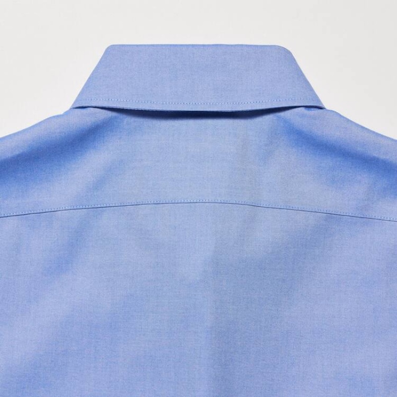 Camisas Uniqlo Super Non-iron Slim Fit (Button-down Collar) Hombre Azules | 1420ZFLBW