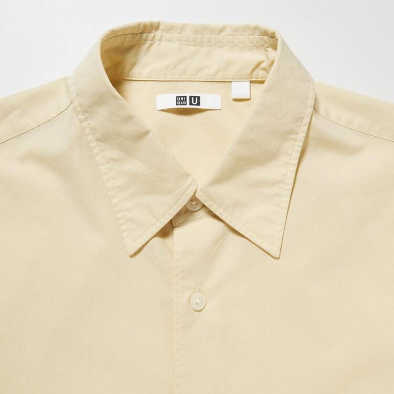 Camisas Uniqlo U Oversized Hombre Creme | 9472RGVDT