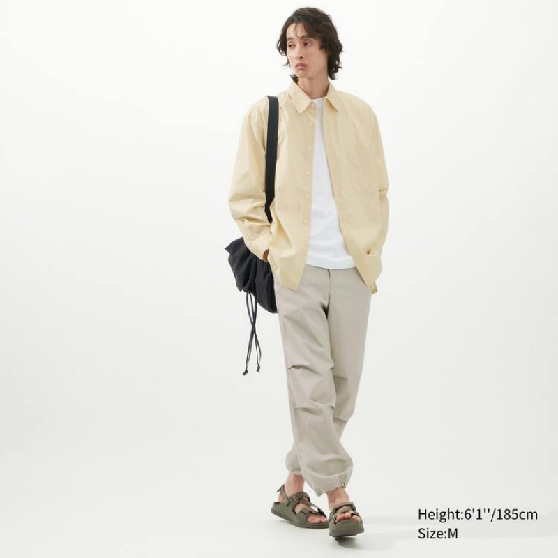 Camisas Uniqlo U Oversized Hombre Creme | 9472RGVDT