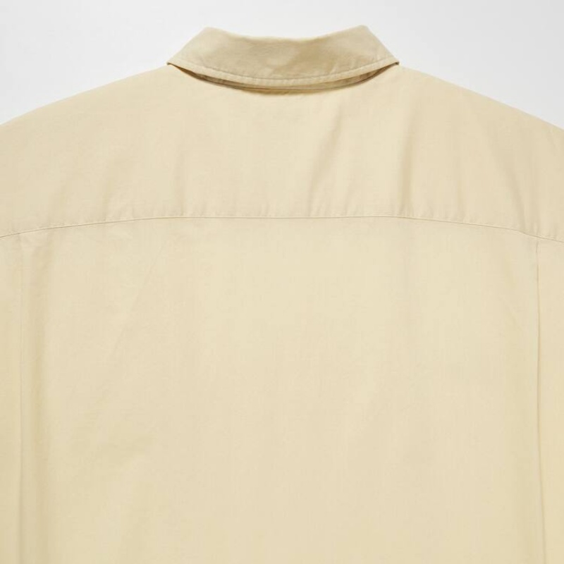 Camisas Uniqlo U Oversized Hombre Creme | 9472RGVDT