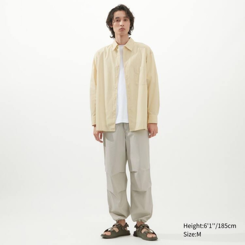 Camisas Uniqlo U Oversized Hombre Creme | 9472RGVDT