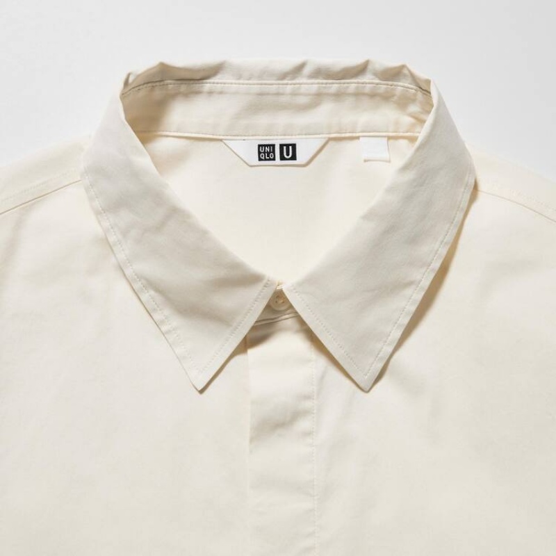 Camisas Uniqlo U Stretch Mujer Blancas | 5648YJCGX