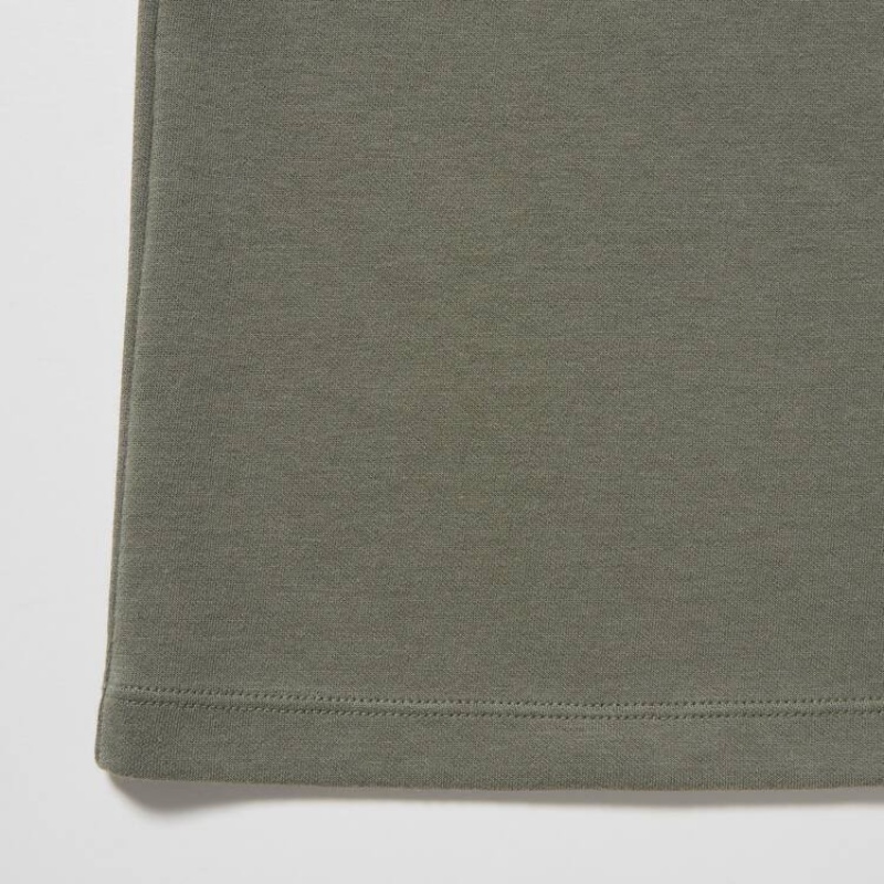 Camiseta Uniqlo Airism Algodon Estampadas Niños Verde Oliva | 8270HXLRM