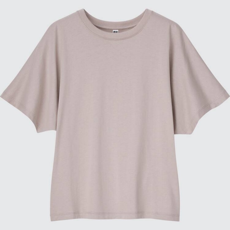 Camiseta Uniqlo Dolman Sleeve Mujer Gris | 7456HXKGP