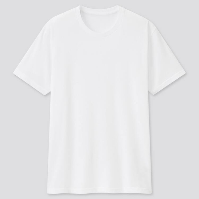 Camiseta Uniqlo Dry Crew Neck (2021 Season) Hombre Blancas | 7234PBWNK