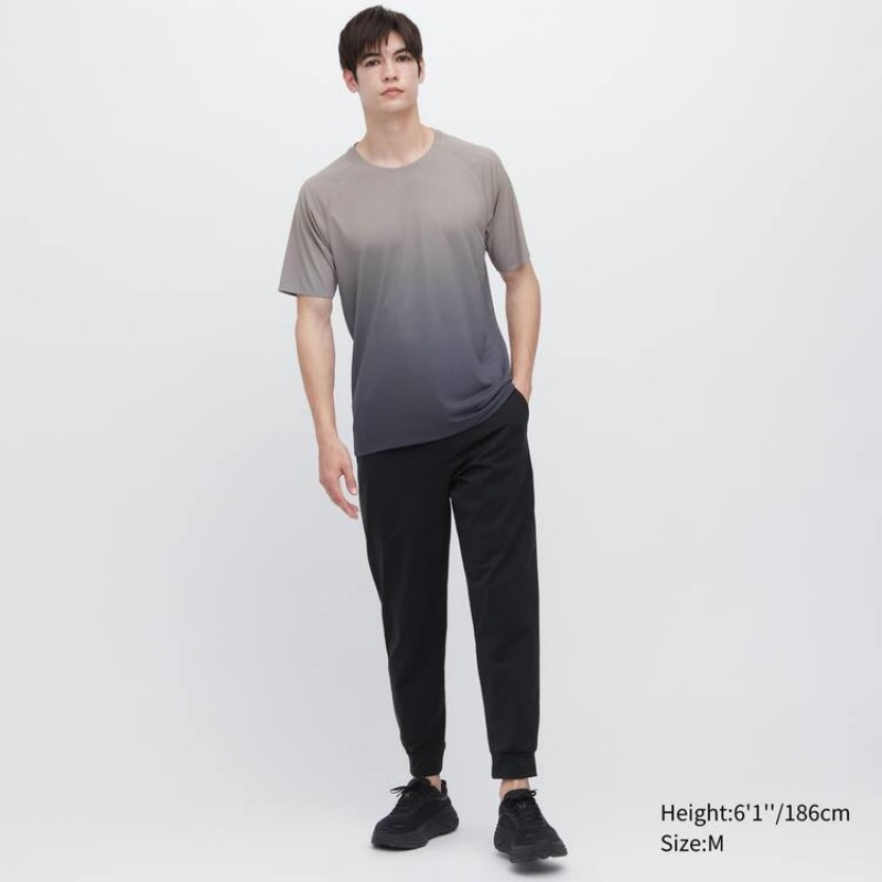 Camiseta Uniqlo Dry-ex Crew Neck Hombre Gris | 3269IQEZJ