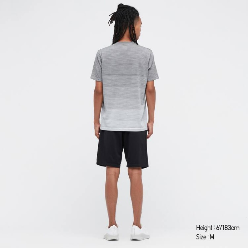 Camiseta Uniqlo Dry-ex Crew Neck Hombre Gris | 3769APNYW