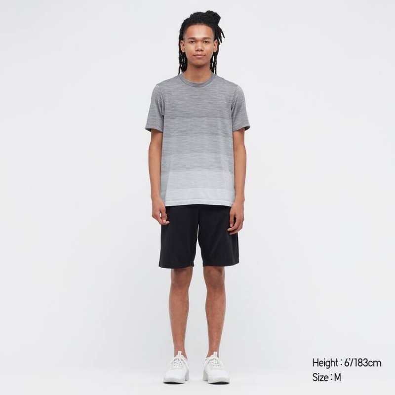 Camiseta Uniqlo Dry-ex Crew Neck Hombre Gris | 3769APNYW