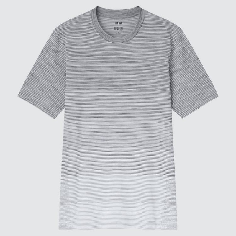 Camiseta Uniqlo Dry-ex Crew Neck Hombre Gris | 3769APNYW