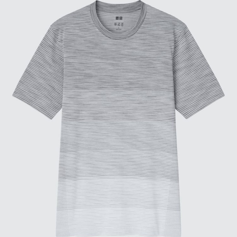 Camiseta Uniqlo Dry-ex Crew Neck Hombre Gris | 3769APNYW